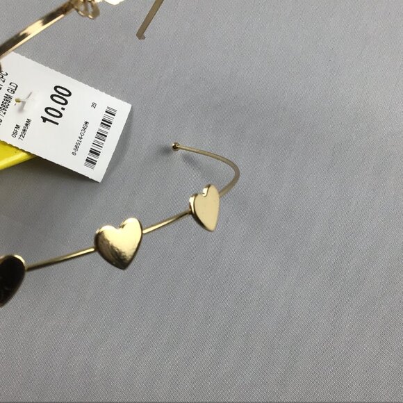 Oh Hello, Nickel Free, 8 Pair set of Earrings and 2 Golden Tone Headband Bundle - Picture 5 of 10